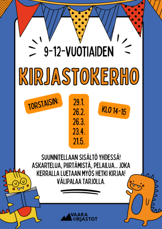 Kirjastokerho 9-12-vuotiaille